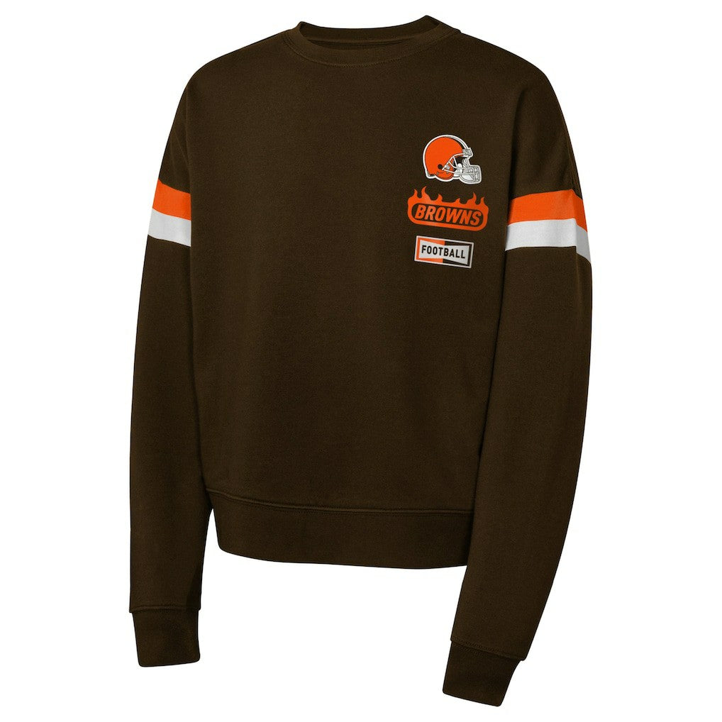 Cleveland Browns Girls Eternal Love Pullover Sweatshirt - Brown outlet