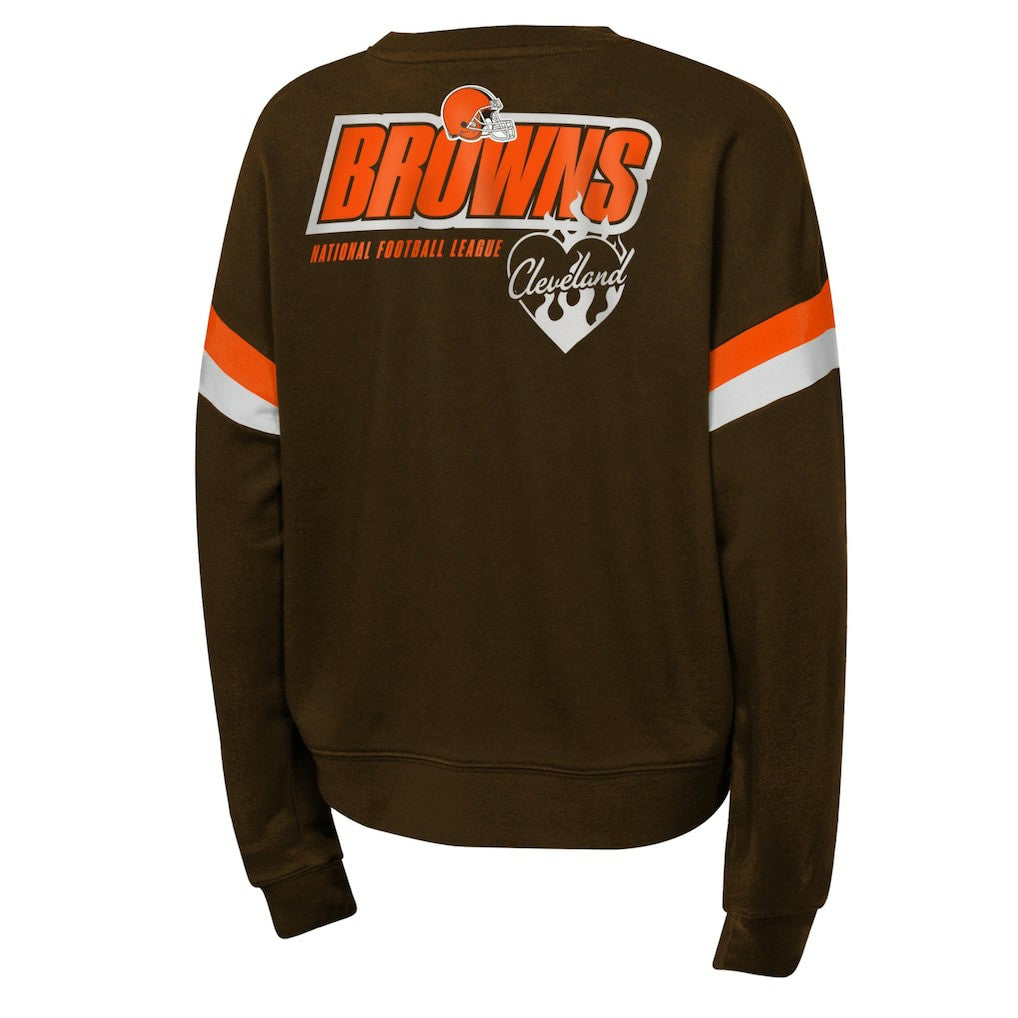 Cleveland Browns Girls Eternal Love Pullover Sweatshirt - Brown outlet