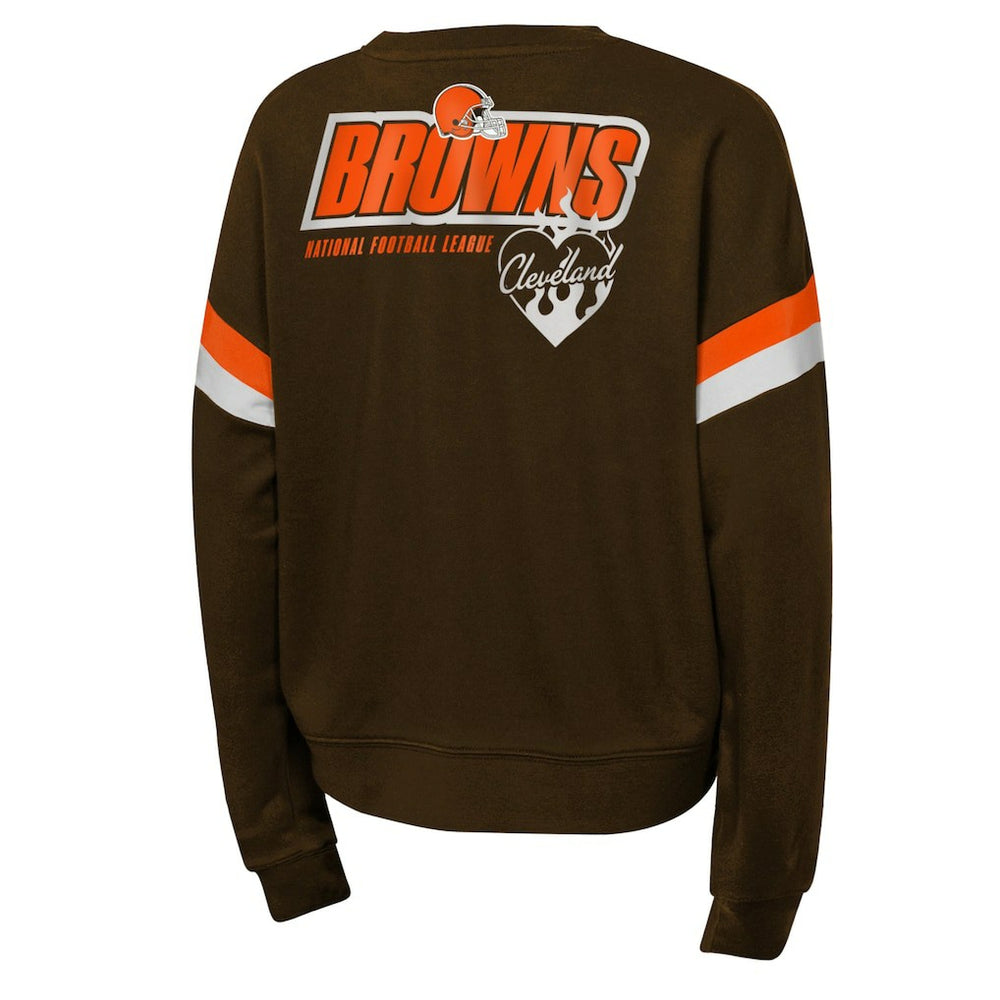Cleveland Browns Girls Eternal Love Pullover Sweatshirt - Brown outlet