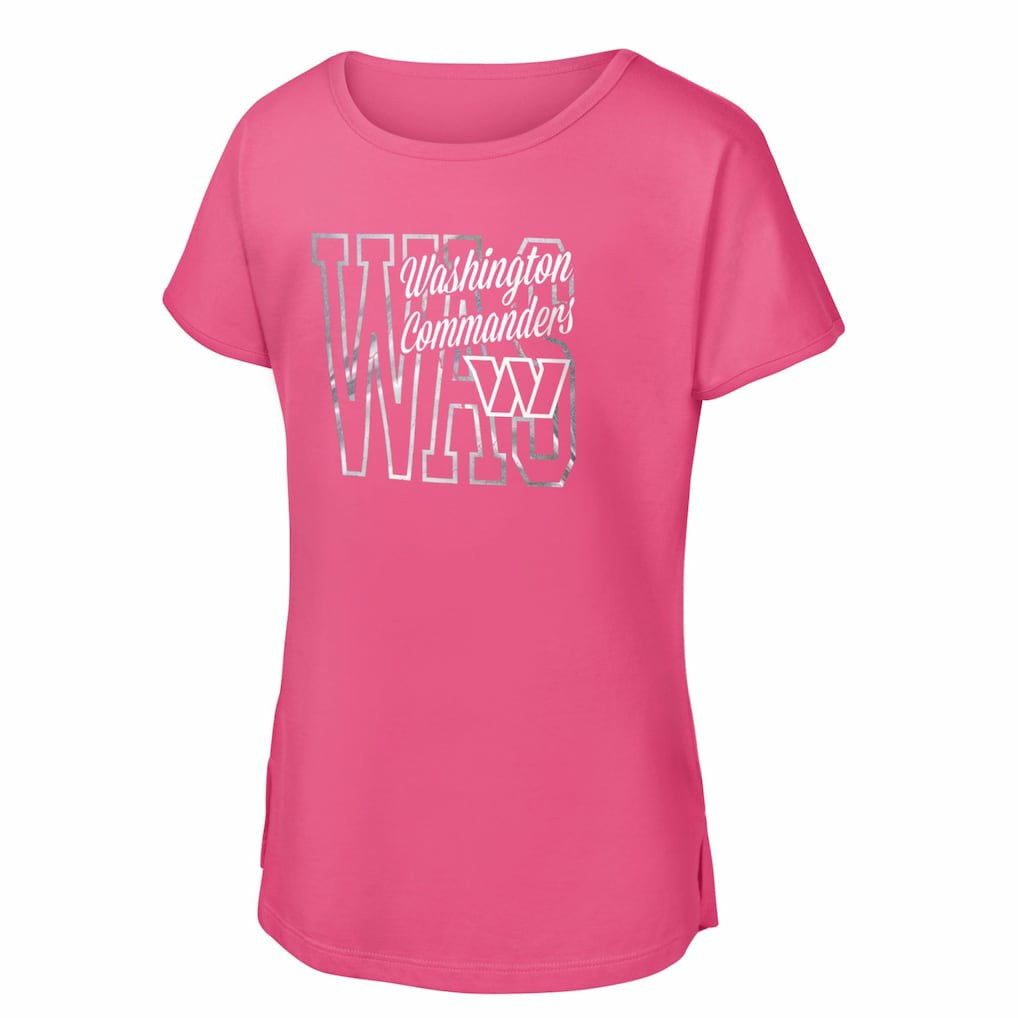 Washington Commanders Girls Youth Signal Caller Dolman T-Shirt - Pink sale