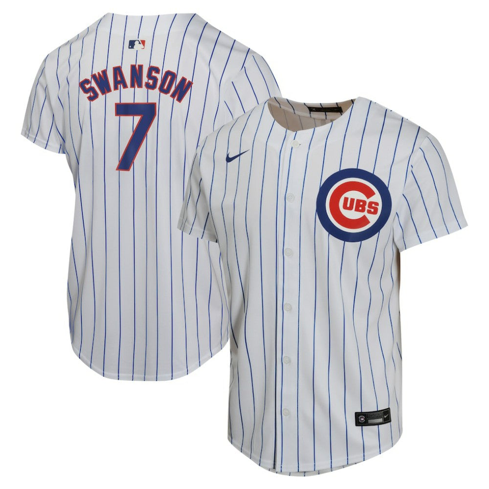 Dansby Swanson Chicago Cubs Youth Home Game Player Jersey - White | Nike