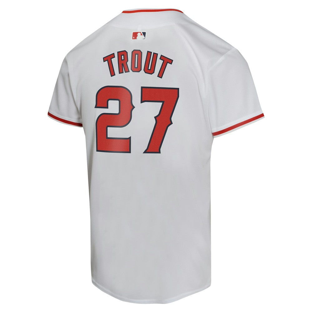 Mike Trout Los Angeles Angels Youth Home Game Player Jersey - White | Nike