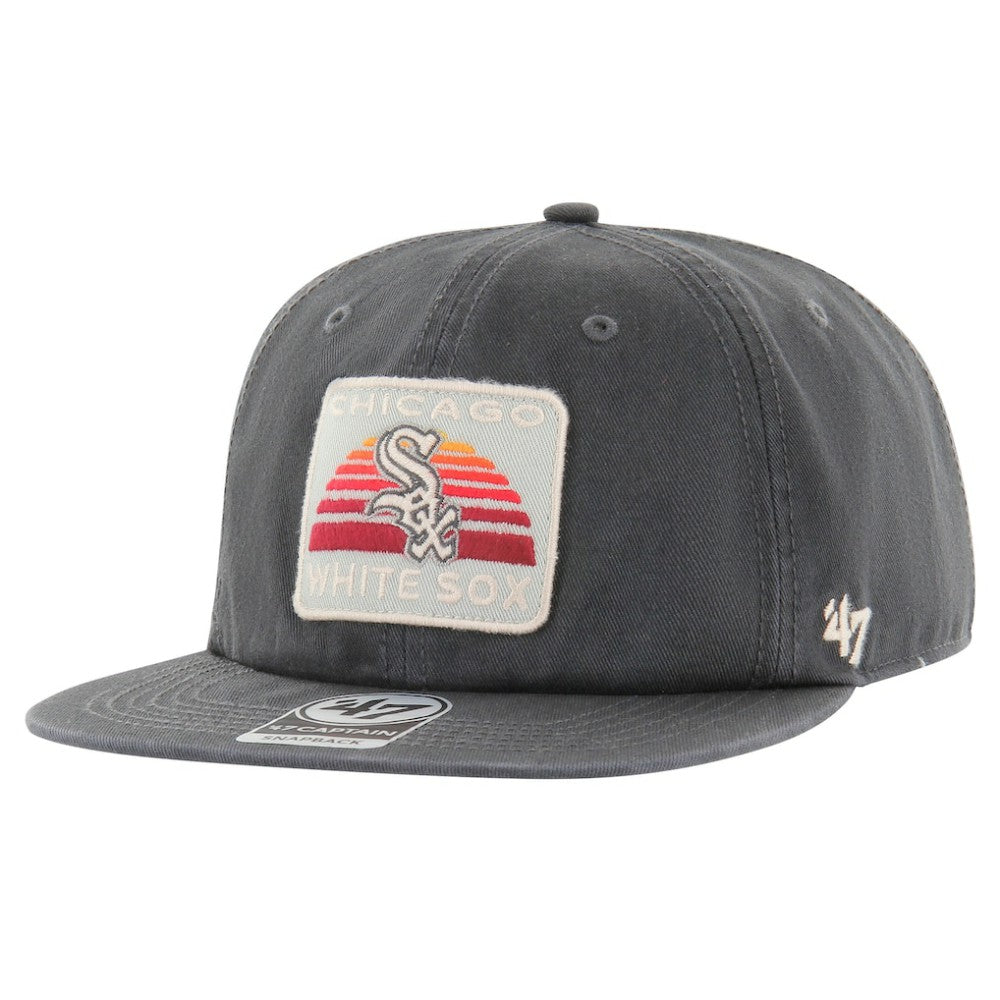 Chicago White Sox Cypress Captain Snapback Hat - Charcoal | 47 brand