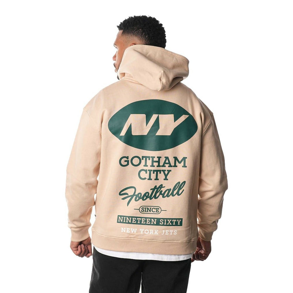 New York Jets The Wild Collective Unisex Fleece Pullover Hoodie - Cream cheap