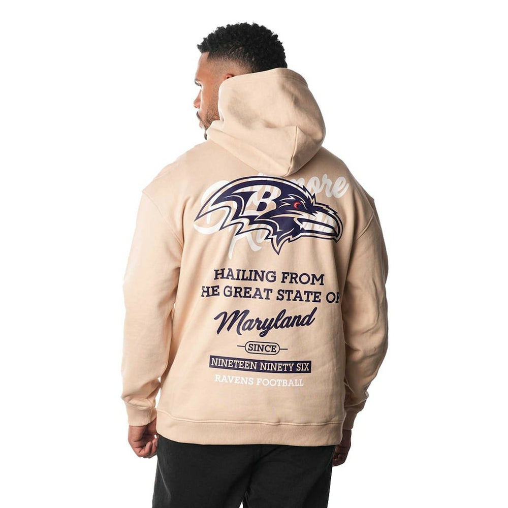 Baltimore Ravens The Wild Collective Unisex Fleece Pullover Hoodie - Cream for sale