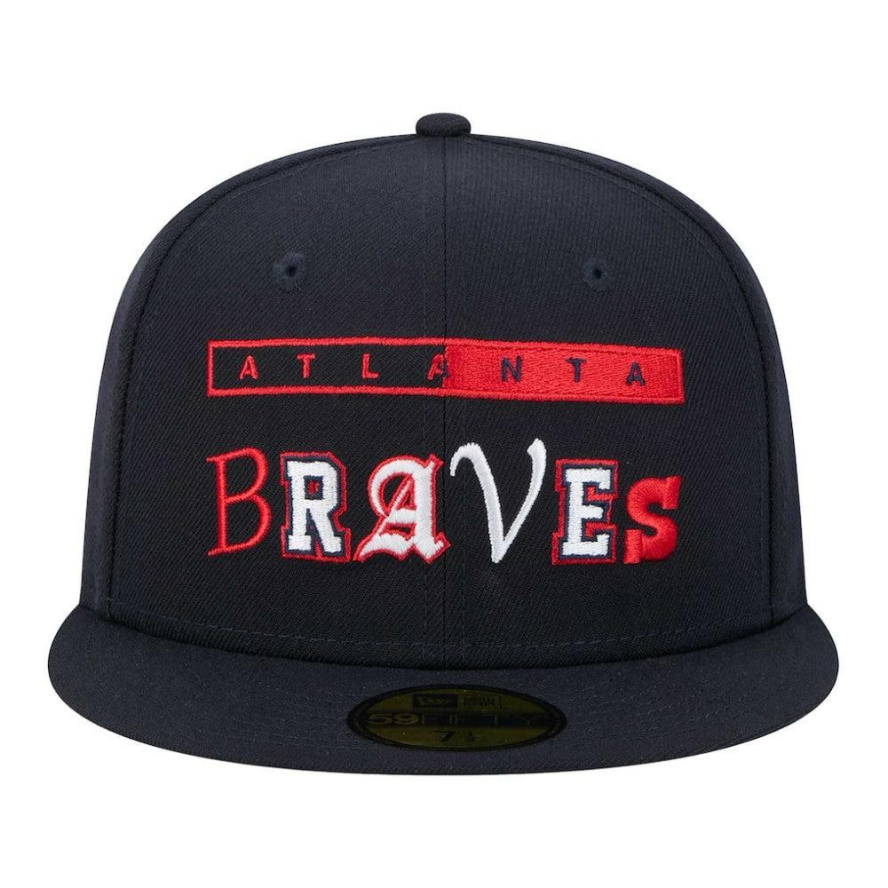 Atlanta Braves Ransom 59FIFTY Fitted Hat - Navy | New Era