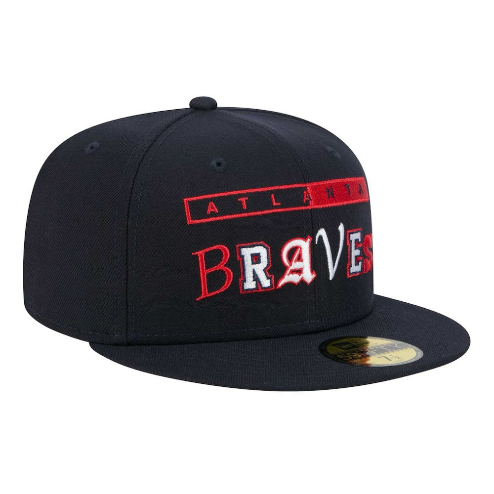 Atlanta Braves Ransom 59FIFTY Fitted Hat - Navy | New Era
