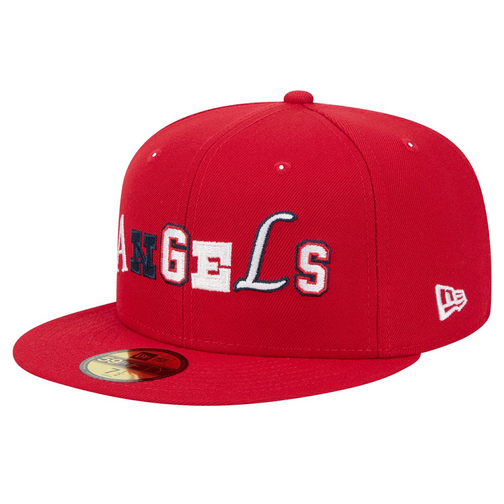 Los Angeles Angels Ransom 59FIFTY Fitted Hat - Red | New Era