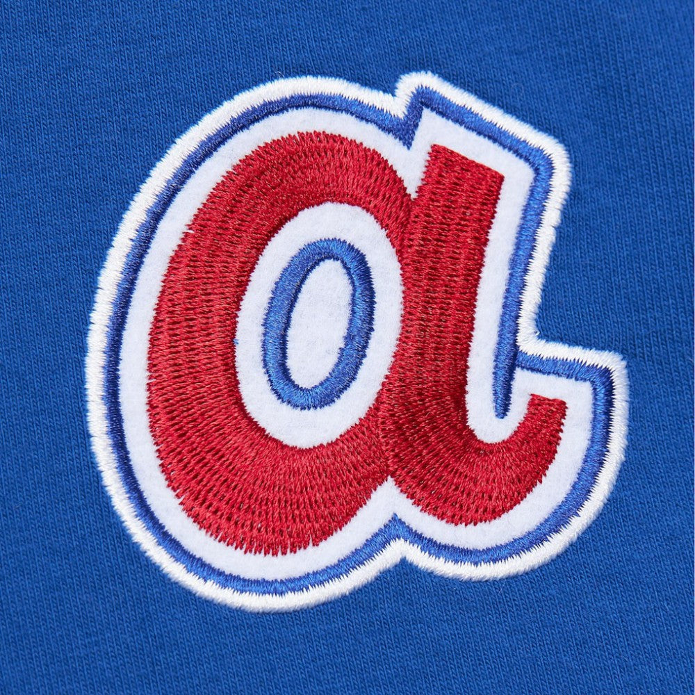 Hank Aaron Atlanta Braves Cooperstown Collection Heavyweight Premium Player Vintage Logo T-Shirt - Royal | Mitchell & Ness