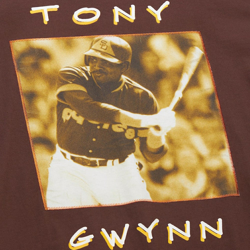 Tony Gwynn San Diego Padres Cooperstown Collection Heavyweight Premium Player Vintage Logo T-Shirt - Brown | Mitchell & Ness