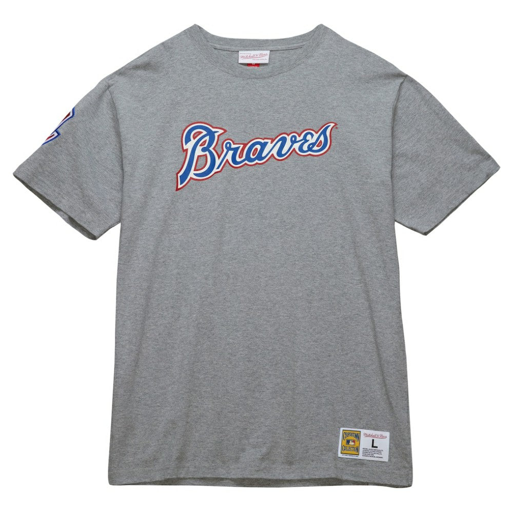 Hank Aaron Atlanta Braves Cooperstown Collection Legends T-Shirt - Heather Gray | Mitchell & Ness
