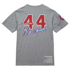 Hank Aaron Atlanta Braves Cooperstown Collection Legends T-Shirt - Heather Gray | Mitchell & Ness