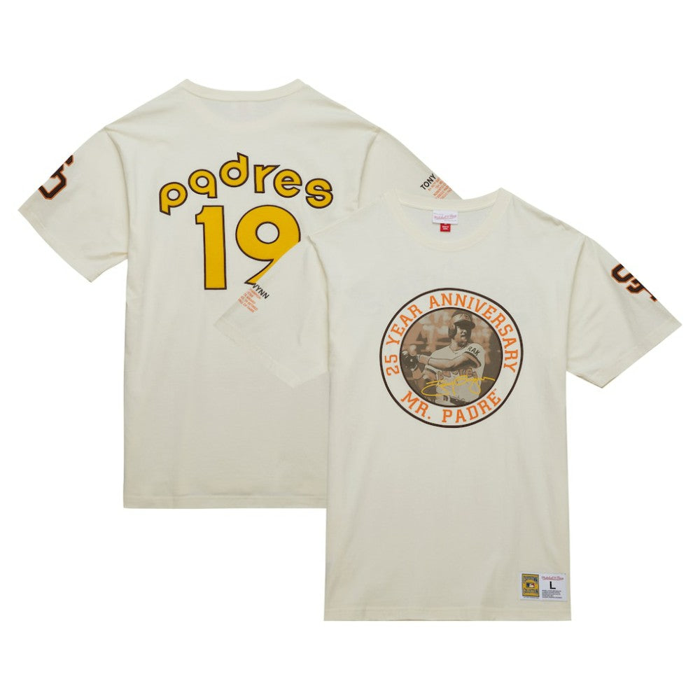 Tony Gwynn San Diego Padres Legends Photo Real T-Shirt - Cream | Mitchell & Ness