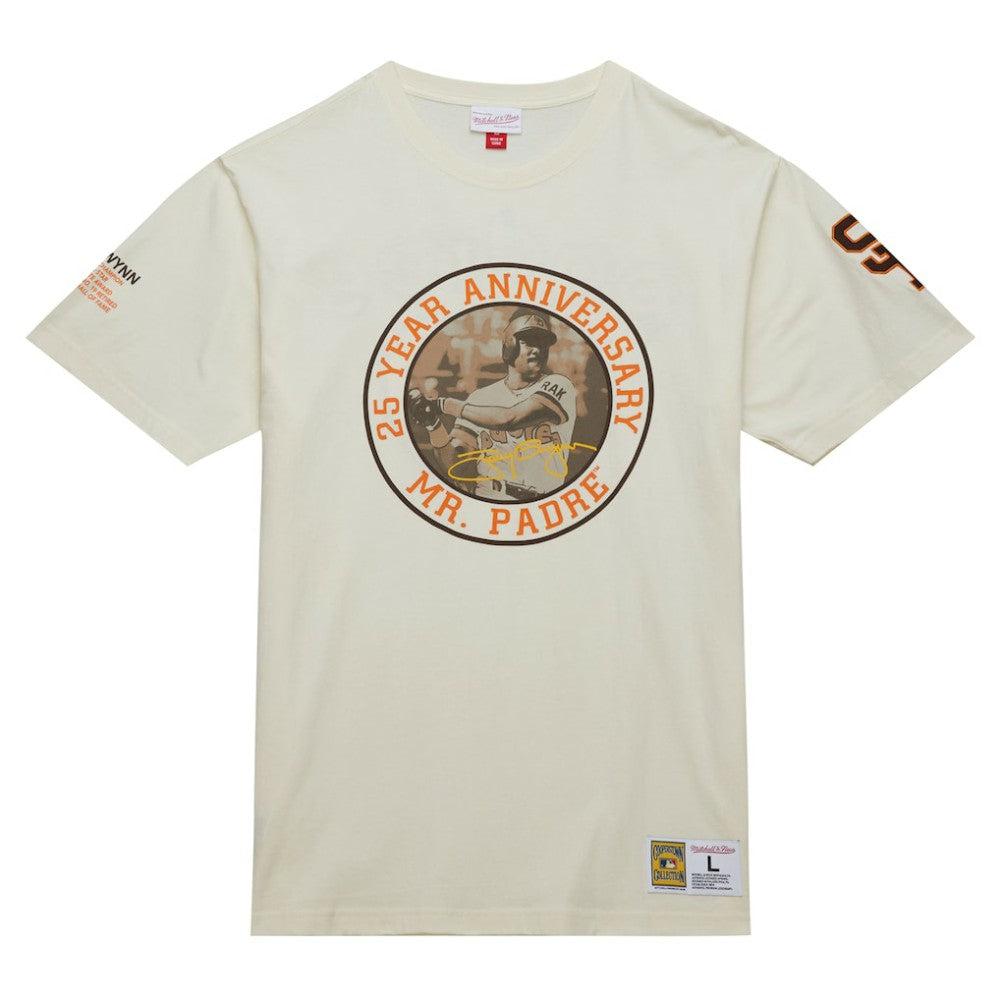 Tony Gwynn San Diego Padres Legends Photo Real T-Shirt - Cream | Mitchell & Ness