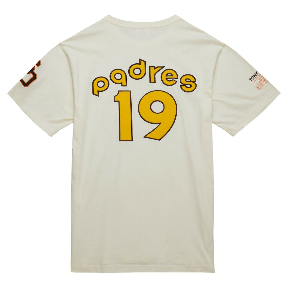 Tony Gwynn San Diego Padres Legends Photo Real T-Shirt - Cream | Mitchell & Ness