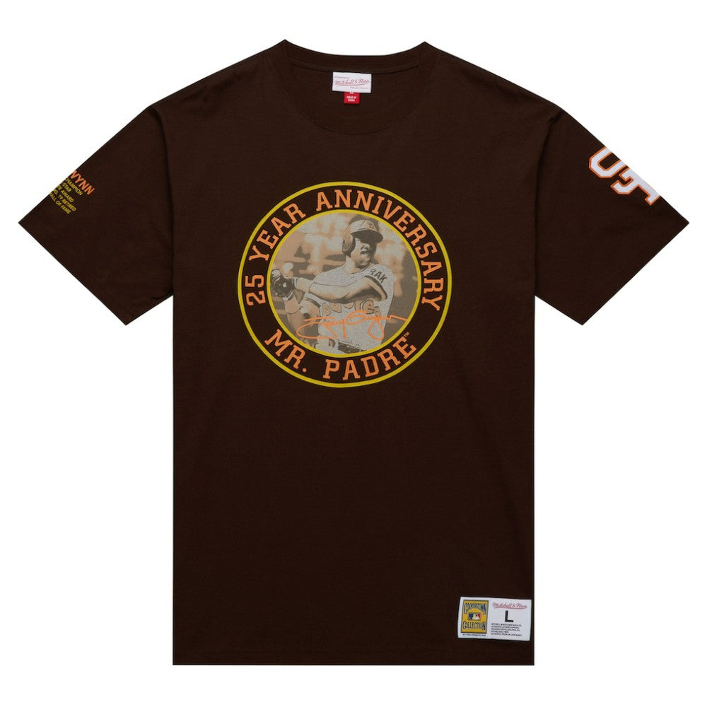 Tony Gwynn San Diego Padres Legends Photo Real T-Shirt - Brown | Mitchell & Ness