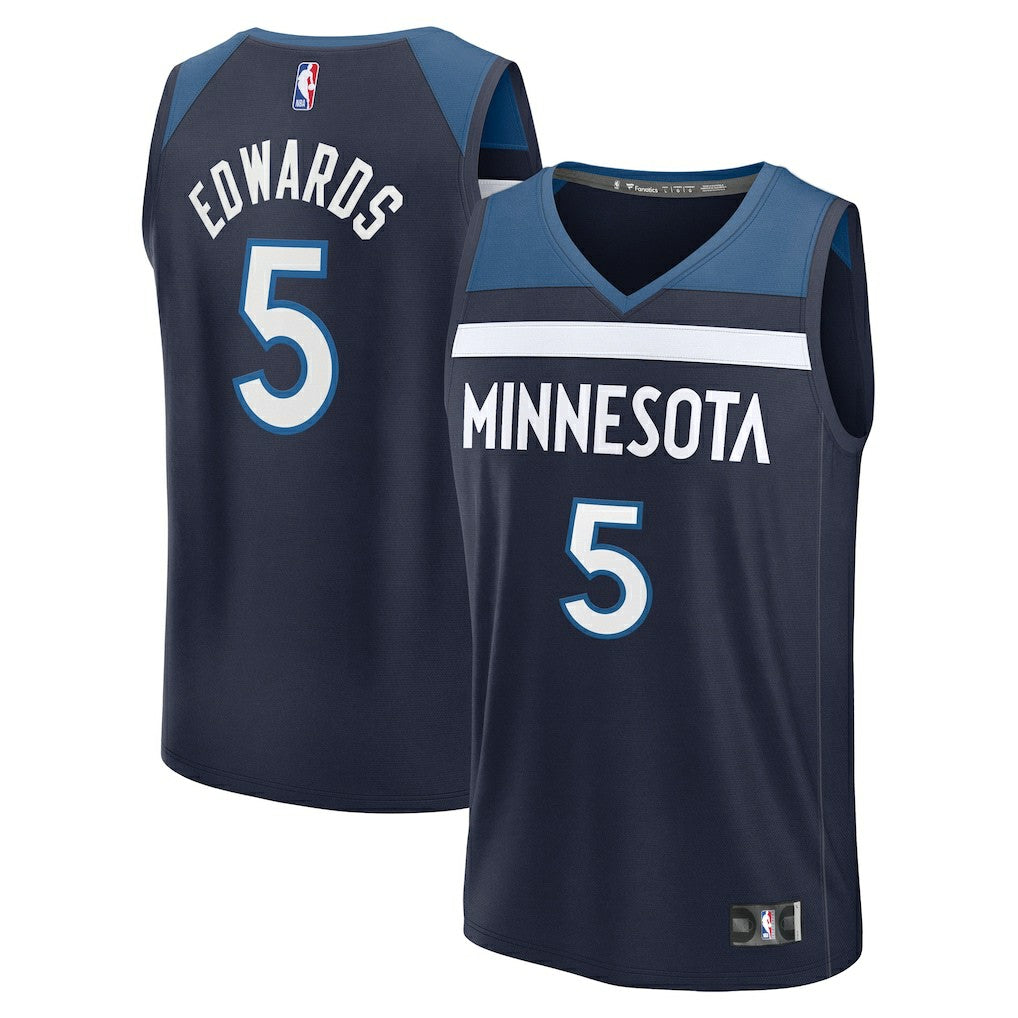 Anthony Edwards Minnesota Timberwolves Fast Break Replica Player Jersey - Icon Edition - Navy | Fanatics cheap