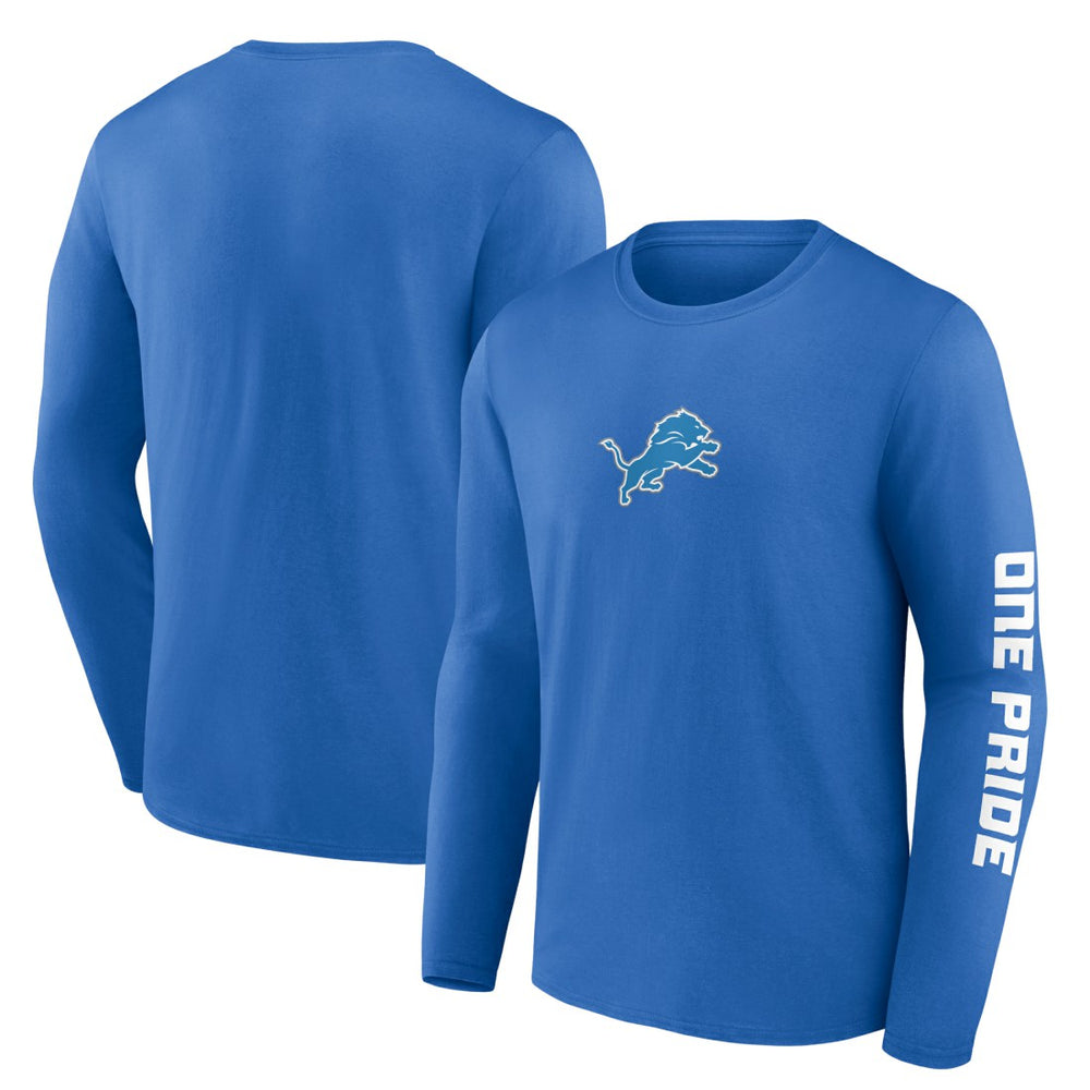Detroit Lions One Pride Long Sleeve T-Shirt - Blue discount