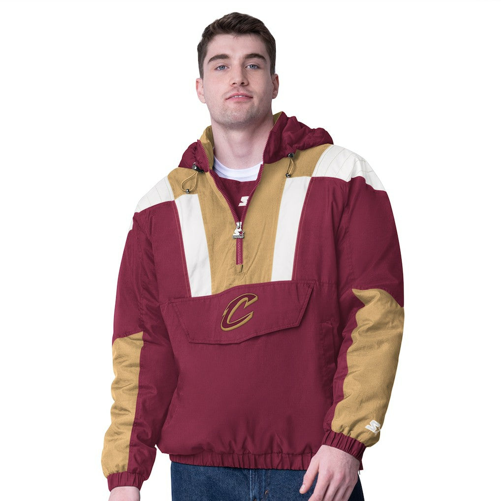 Cleveland Cavaliers Starter Charger Half-Zip Pullover Jacket- Wine/Gold online