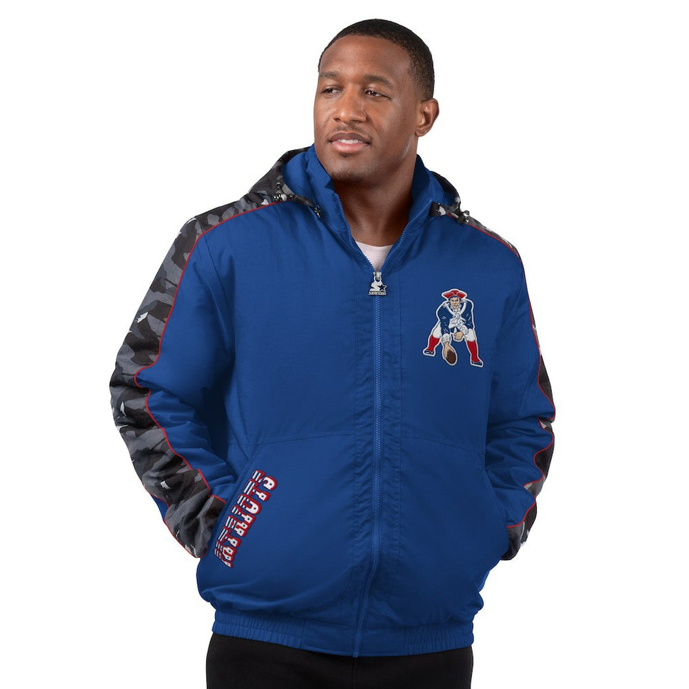 New England Patriots Starter Thursday Night Gridiron Full-Zip Hoodie Jacket - Navy outlet