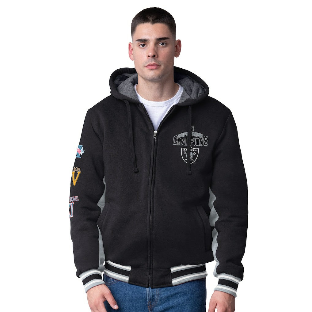 Las Vegas Raiders G-III Extreme No Huddle Commemorative Full-Zip Hoodie Jacket - Black cheap