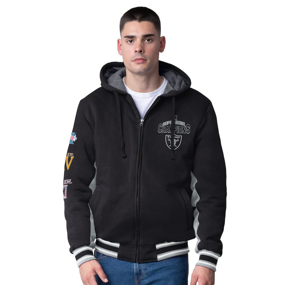 Las Vegas Raiders G-III Extreme No Huddle Commemorative Full-Zip Hoodie Jacket - Black cheap