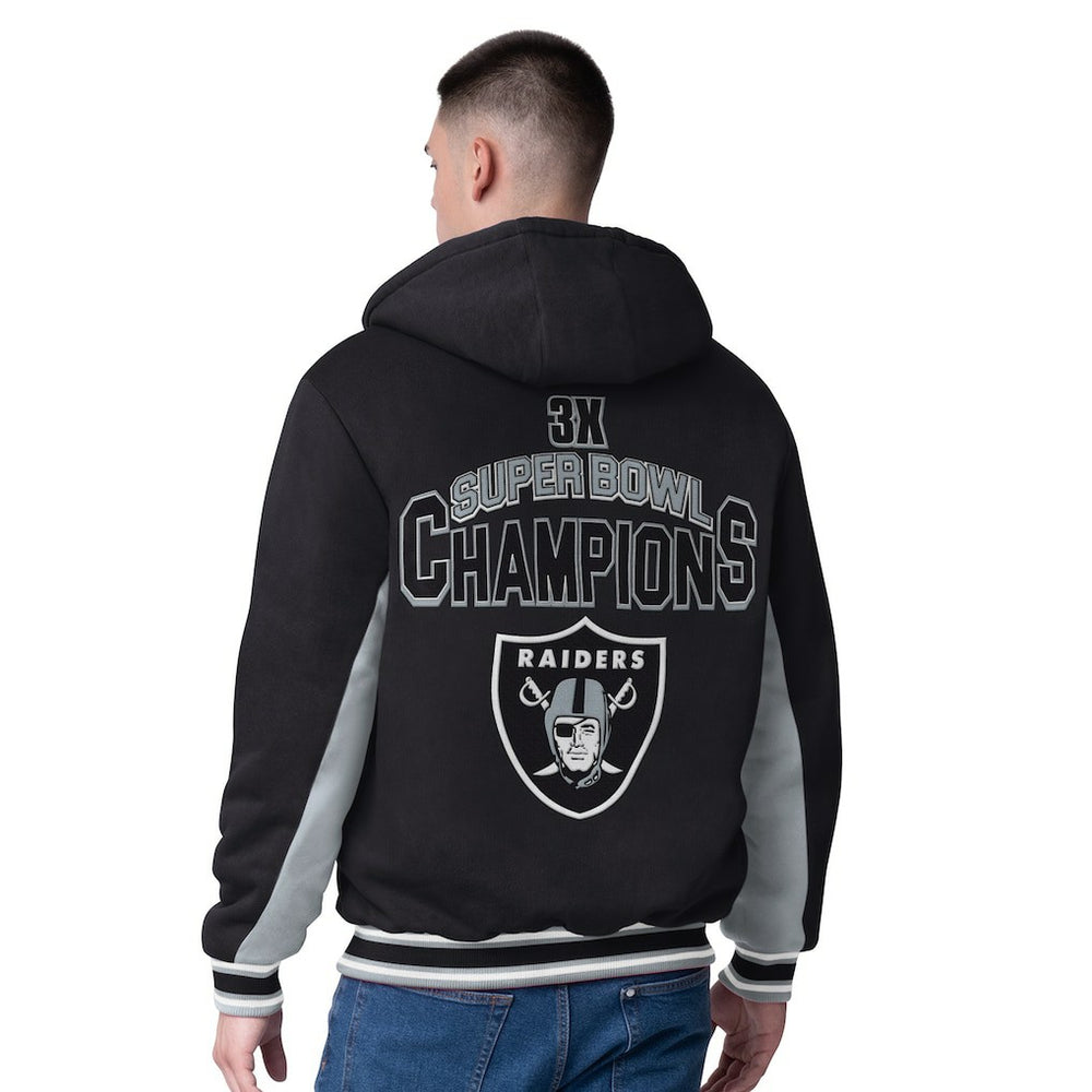 Las Vegas Raiders G-III Extreme No Huddle Commemorative Full-Zip Hoodie Jacket - Black cheap