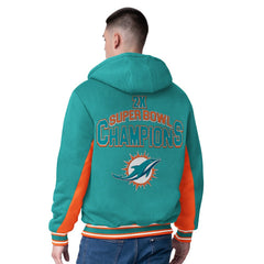 Miami Dolphins G-III Extreme No Huddle Commemorative Full-Zip Hoodie Jacket - Aqua on sale