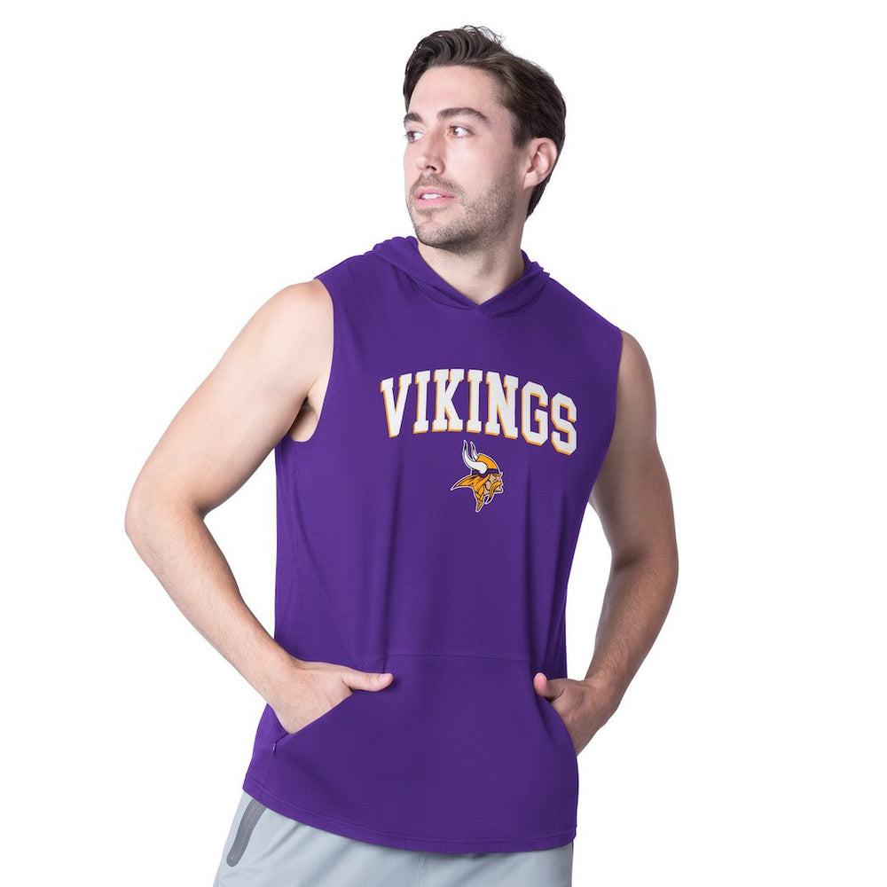 Minnesota Vikings MSX by Michael Strahan Action Sleeveless Pullover Hoodie - Purple sale