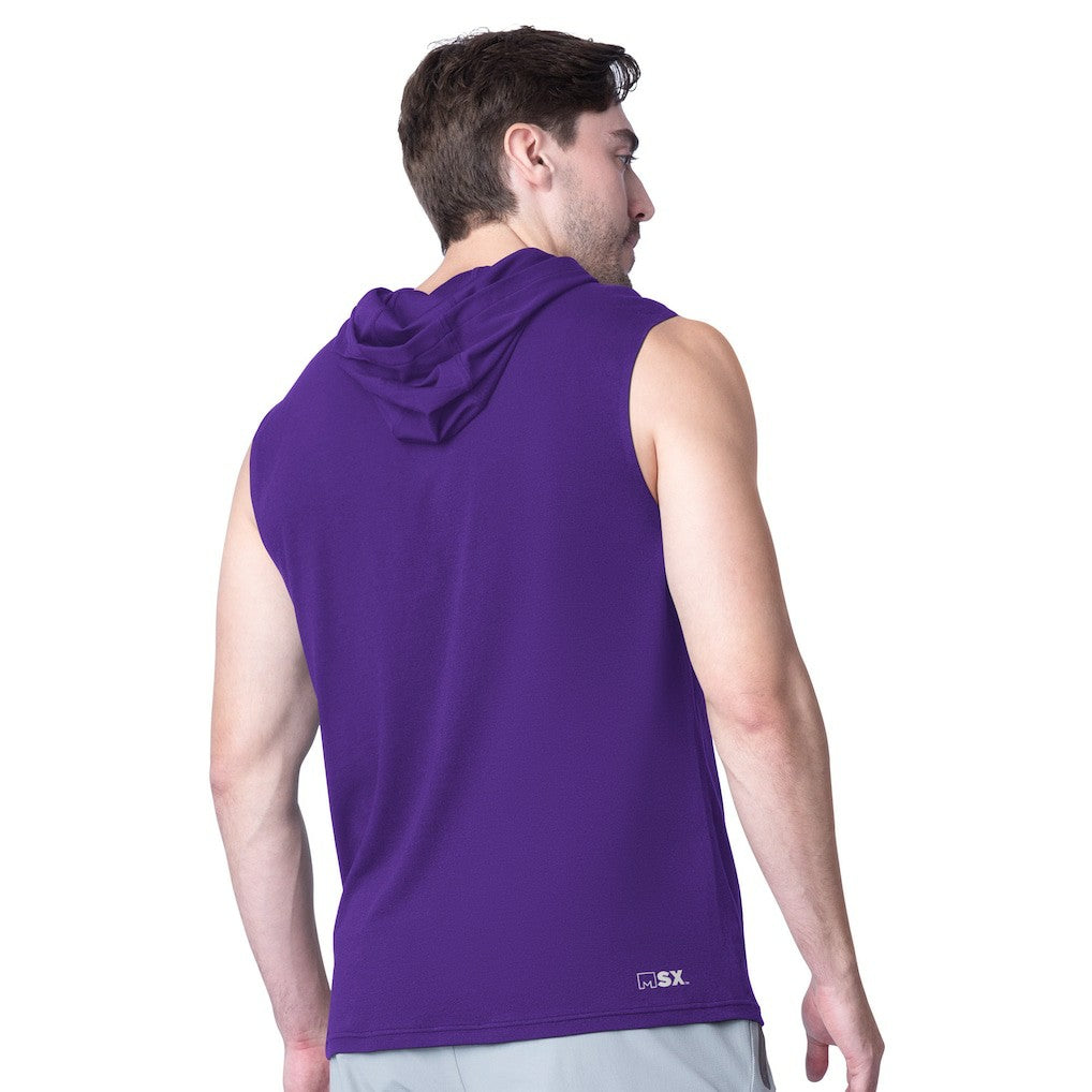 Minnesota Vikings MSX by Michael Strahan Action Sleeveless Pullover Hoodie - Purple sale