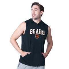 Chicago Bears MSX by Michael Strahan Action Sleeveless Pullover Hoodie - Navy cheap