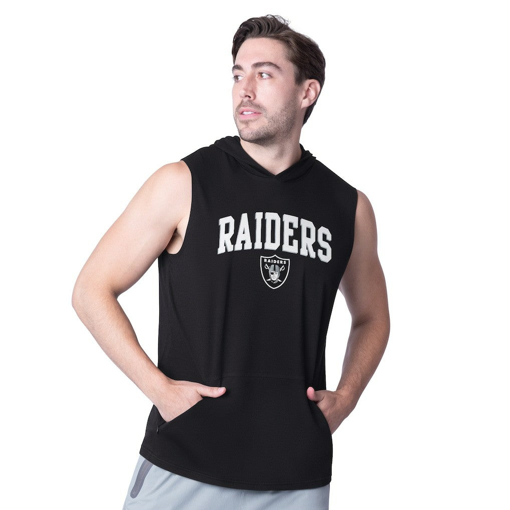 Las Vegas Raiders MSX by Michael Strahan Action Sleeveless Pullover Hoodie - Black for sale