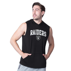 Las Vegas Raiders MSX by Michael Strahan Action Sleeveless Pullover Hoodie - Black for sale