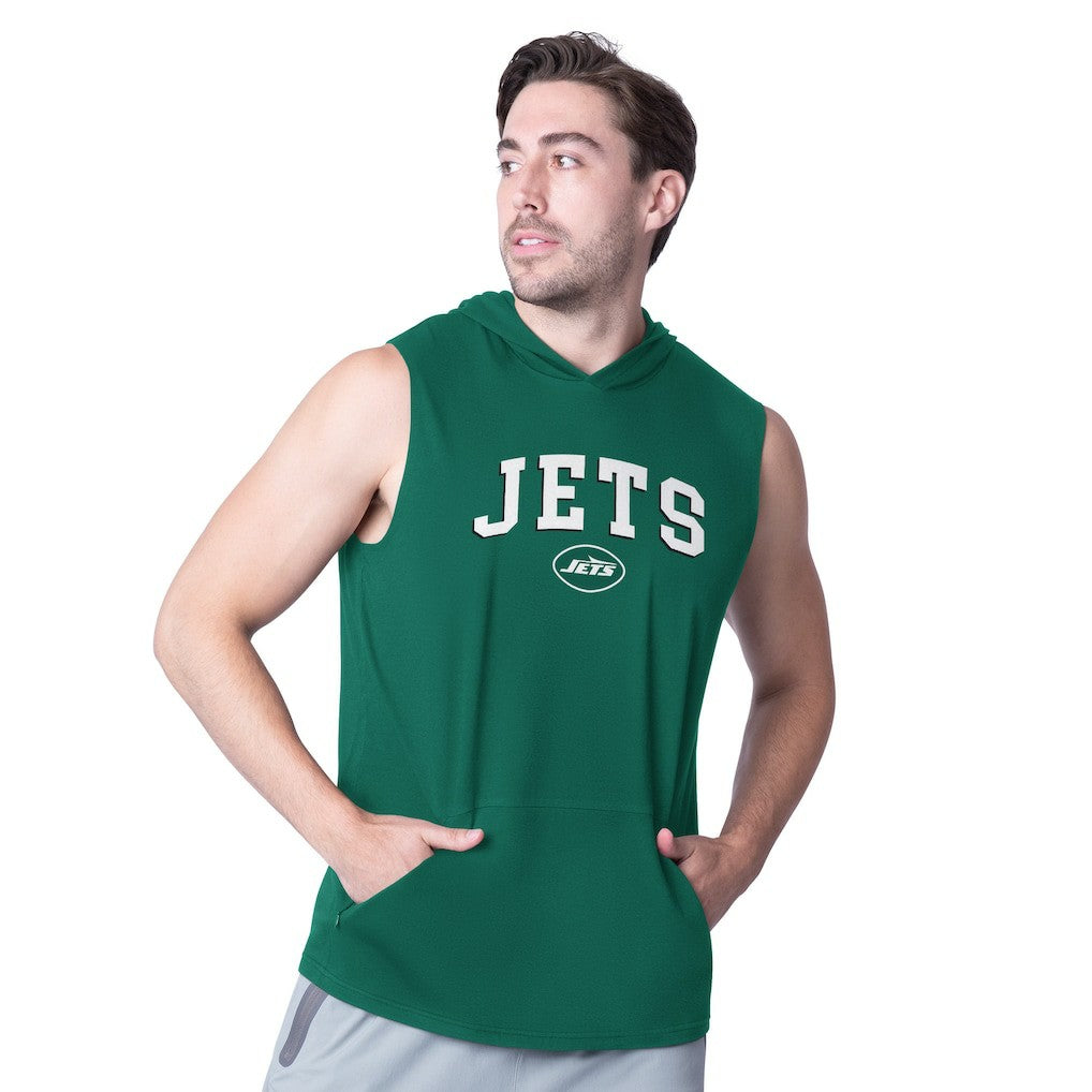 New York Jets MSX by Michael Strahan Action Sleeveless Pullover Hoodie - Green discount
