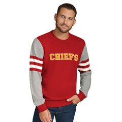 Kansas City Chiefs Tommy Hilfiger Acrylic Crewneck Pullover Sweater - Red/Heather Gray on sale