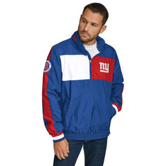 New York Giants Tommy Hilfiger Gael Lightweight Half-Zip Hoodie Jacket - Royal cheap