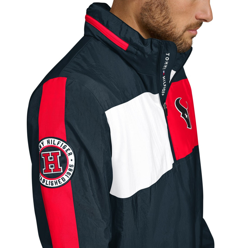 Houston Texans Tommy Hilfiger Gael Lightweight Half-Zip Pullover Hoodie Jacket - Navy discount