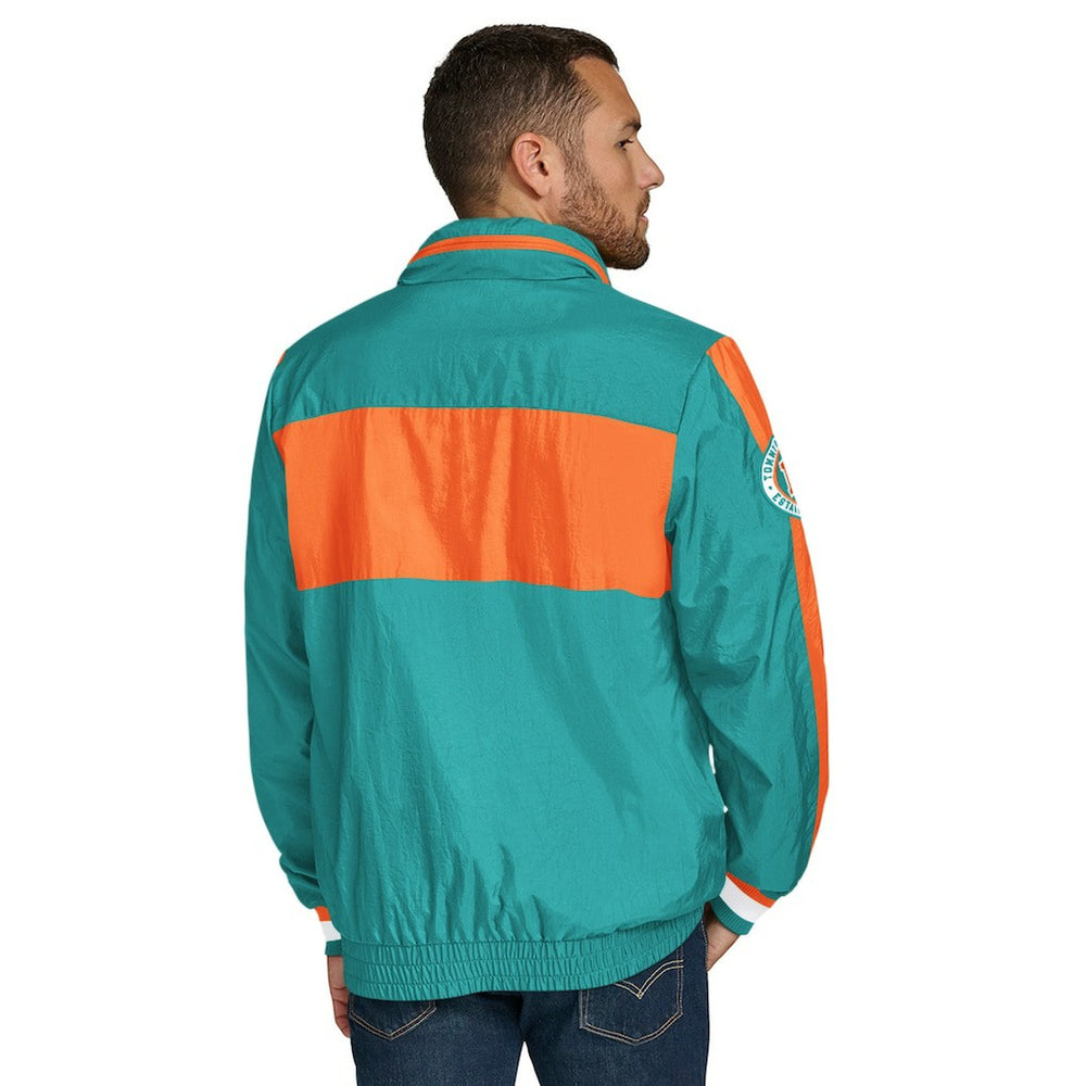 Miami Dolphins Tommy Hilfiger Gael Lightweight Half-Zip Hoodie Jacket - Aqua cheap