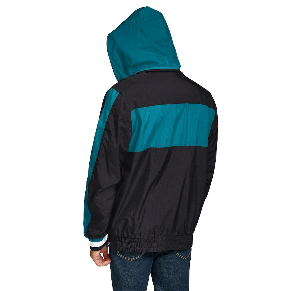 Jacksonville Jaguars Tommy Hilfiger Gael Lightweight Half-Zip Pullover Hoodie Jacket - Black sale