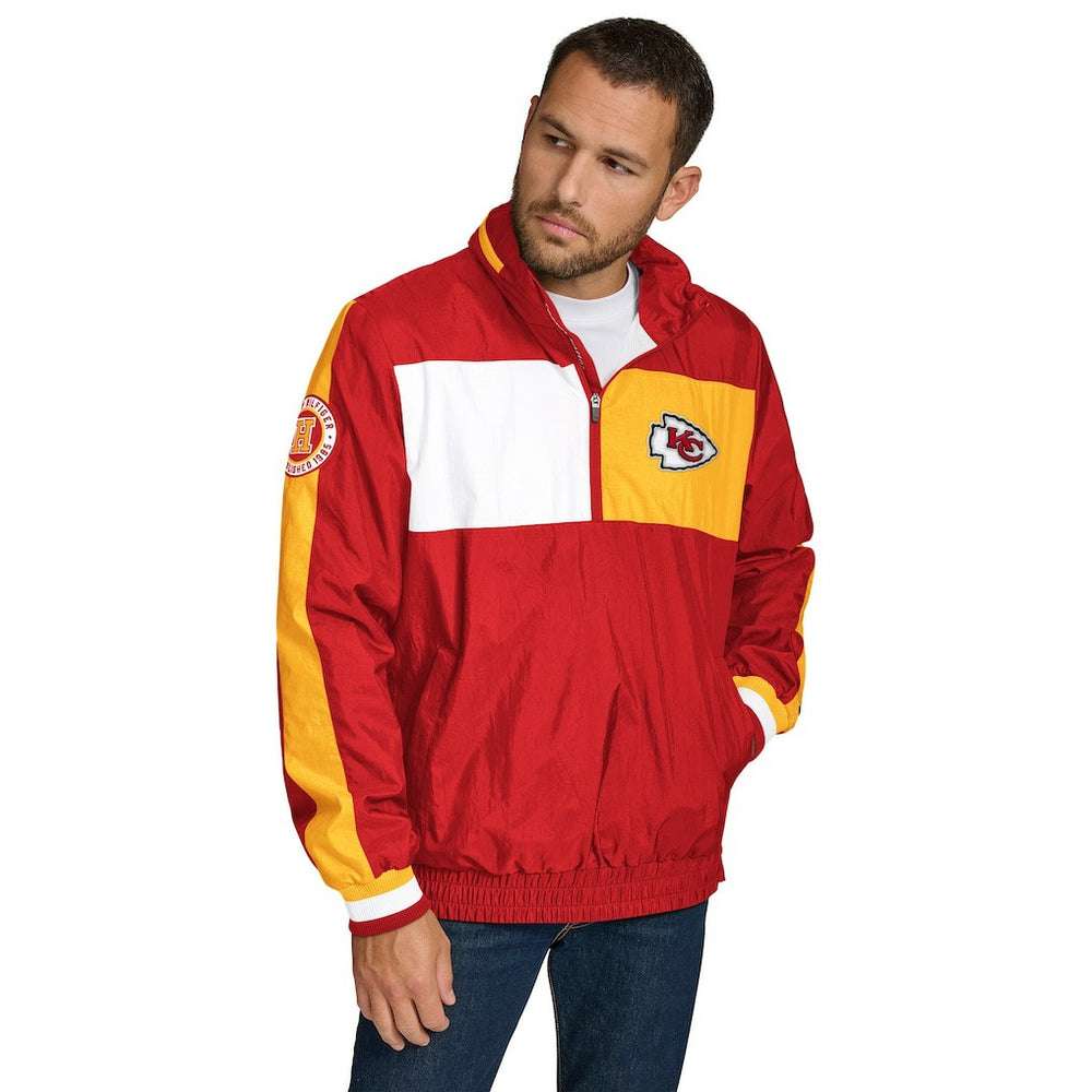 Kansas City Chiefs Tommy Hilfiger Gael Lightweight Half-Zip Hoodie Jacket - Red for sale