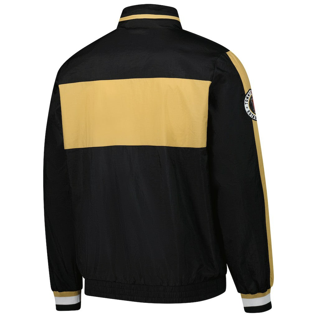 New Orleans Saints Tommy Hilfiger Gael Lightweight Half-Zip Hoodie Jacket - Black cheap