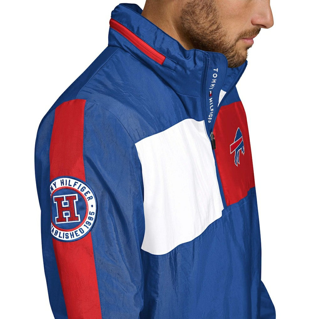Buffalo Bills Tommy Hilfiger Gael Lightweight Half-Zip Hoodie Jacket - Royal for sale