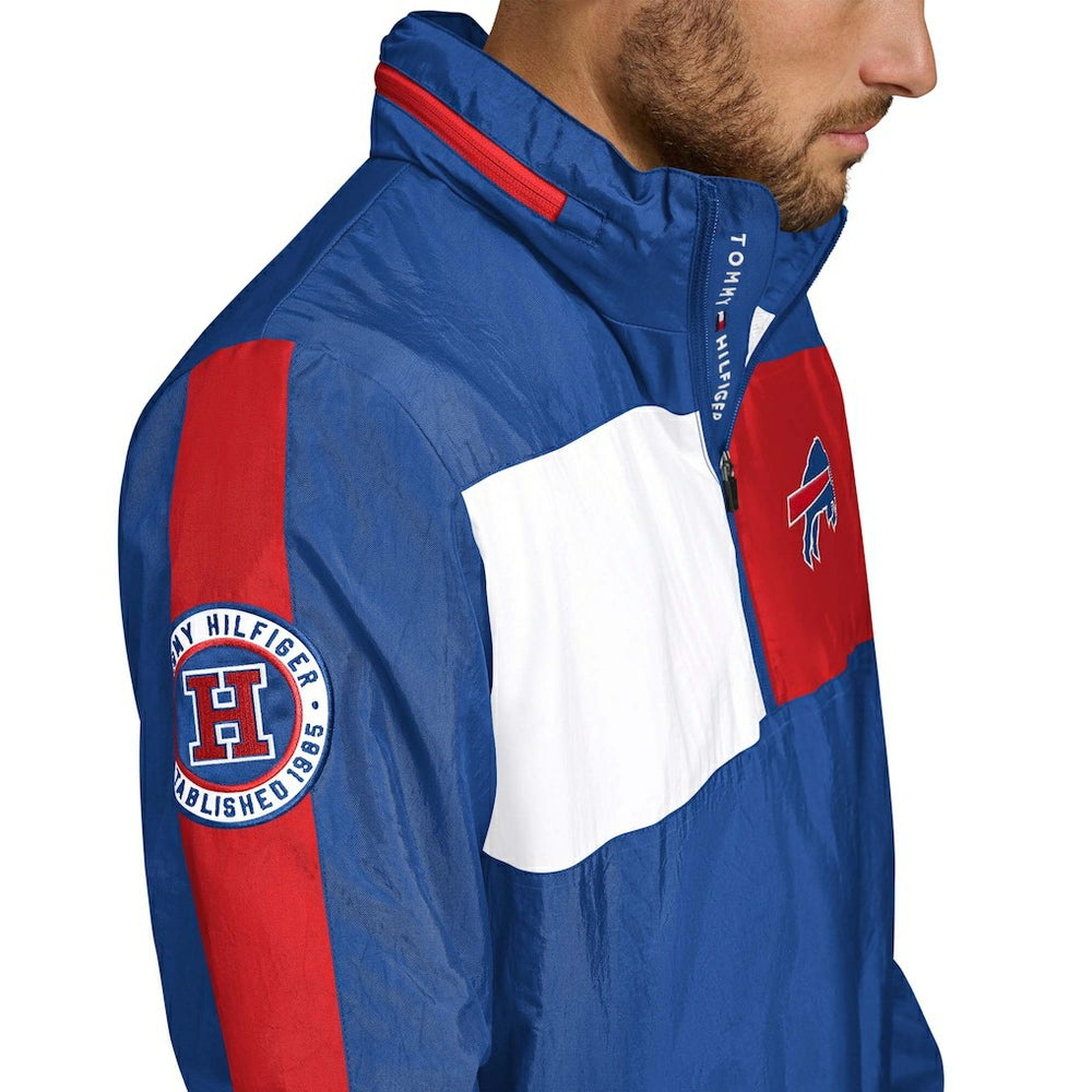 Buffalo Bills Tommy Hilfiger Gael Lightweight Half-Zip Hoodie Jacket - Royal for sale