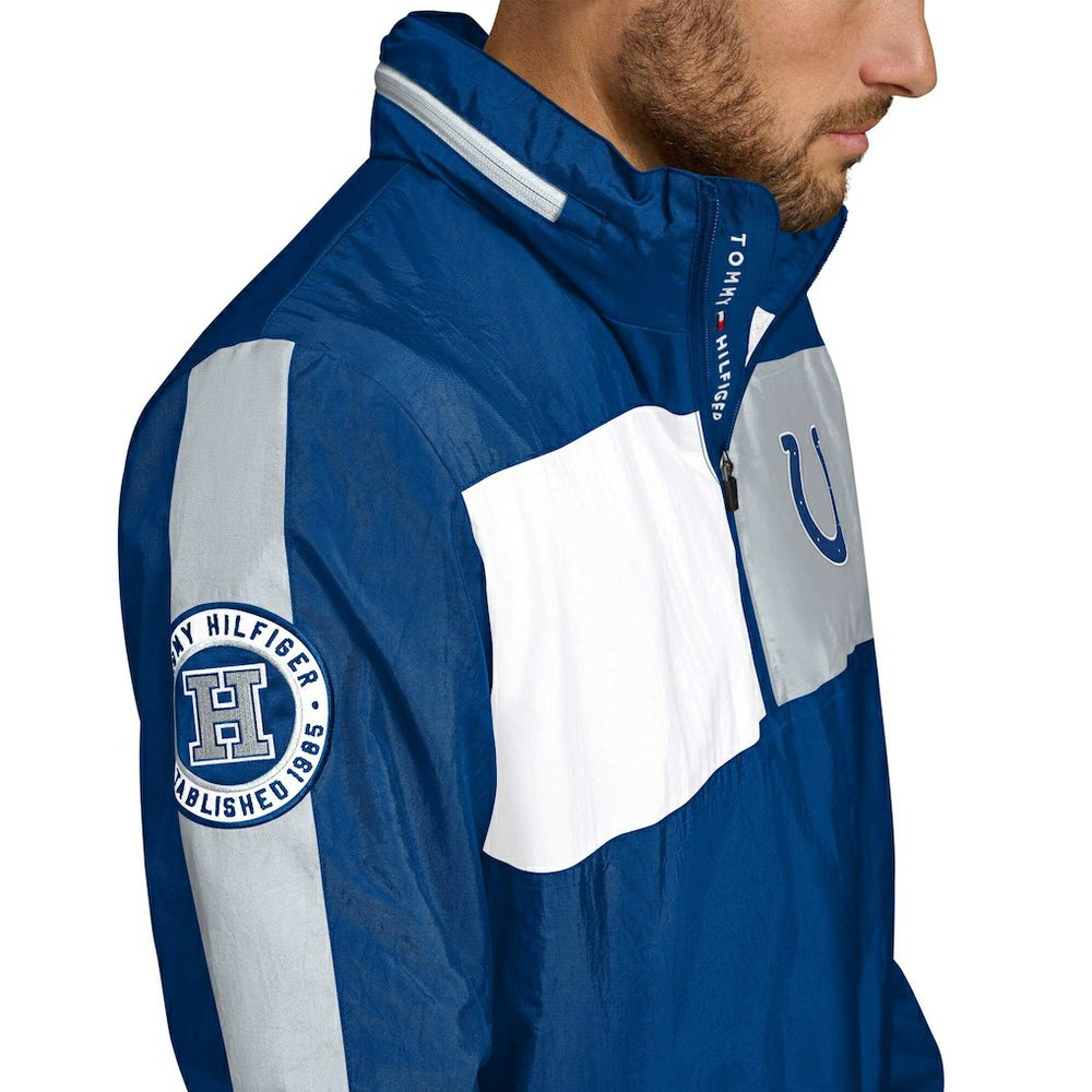 Indianapolis Colts Tommy Hilfiger Gael Lightweight Half-Zip Pullover Hoodie Jacket - Royal outlet