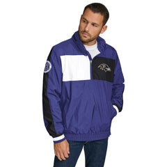 Baltimore Ravens Tommy Hilfiger Gael Lightweight Half-Zip Pullover Hoodie Jacket - Purple sale