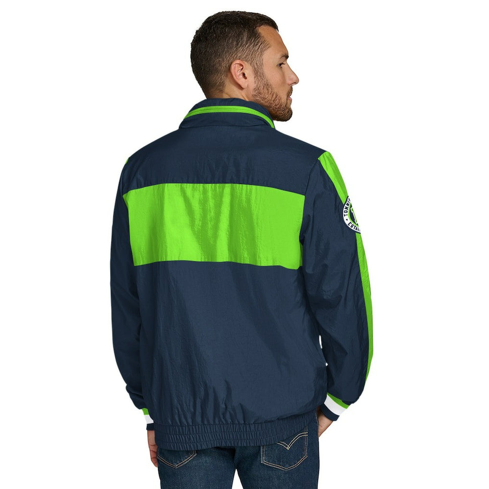 Seattle Seahawks Tommy Hilfiger Gael Lightweight Half-Zip Pullover Hoodie Jacket - College Navy outlet