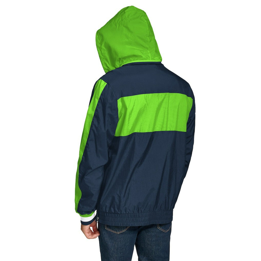 Seattle Seahawks Tommy Hilfiger Gael Lightweight Half-Zip Pullover Hoodie Jacket - College Navy outlet