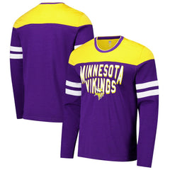 Minnesota Vikings G-III Sports by Carl Banks Adaptive Hail Mary Long Sleeve T-Shirt - Purple/Gold discount