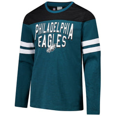 Philadelphia Eagles G-III Sports by Carl Banks Adaptive Hail Mary Long Sleeve T-Shirt - Midnight Green/Black sale