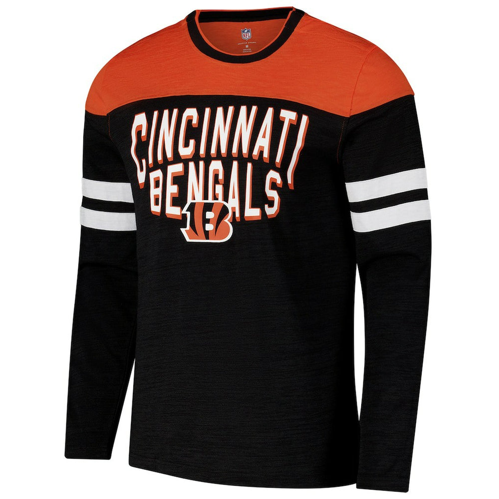 Cincinnati Bengals G-III Sports by Carl Banks Adaptive Hail Mary Long Sleeve T-Shirt - Black/Orange cheap